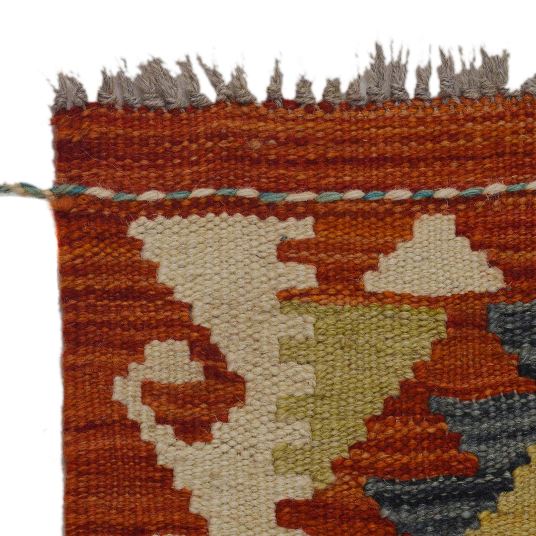 Handmade Turkish Design Wool Kilim Runner 1' 10" x 4' 11" - No. AL59660