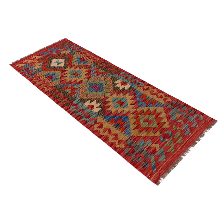 Afghan Vegetable Kilim Rug 1' 9" x 5' 0" Flat-Weave view