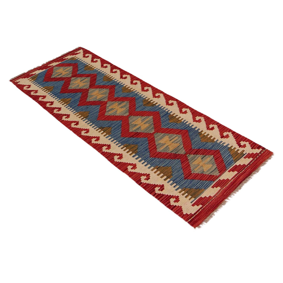 Hand Knotted Flatweave Kilim Runner 1' 8" x 4' 11" - No. AL49208