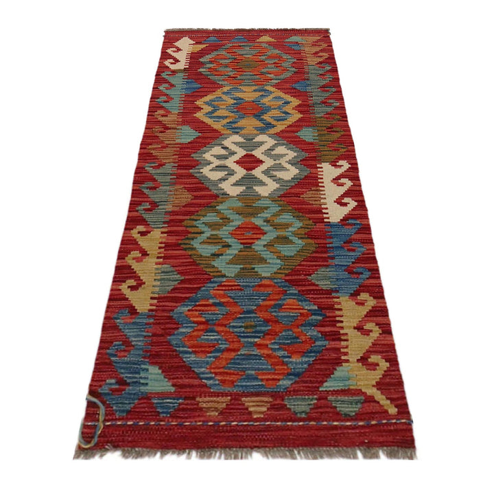 Handmade Afghan Vegetable Kilim Runner 1' 10" x 4' 11" - No. AL78557