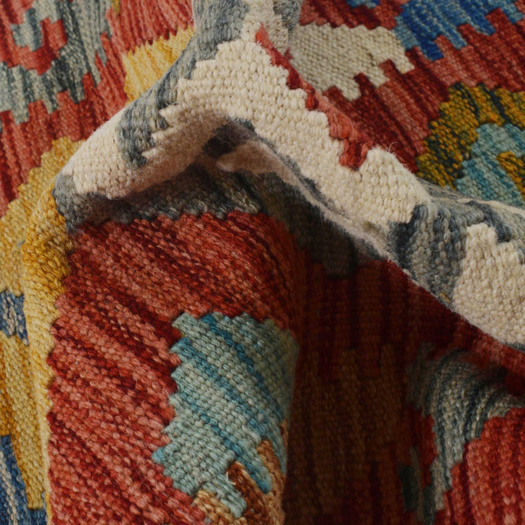 Handmade Afghan Vegetable Kilim Runner 1' 10" x 4' 11" - No. AL78557