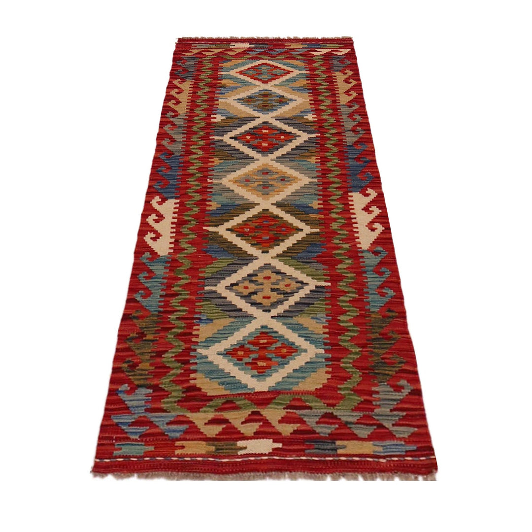 Hand Made Afghan Kilim Runner 1' 10" x 5' 0" - No. AL16526