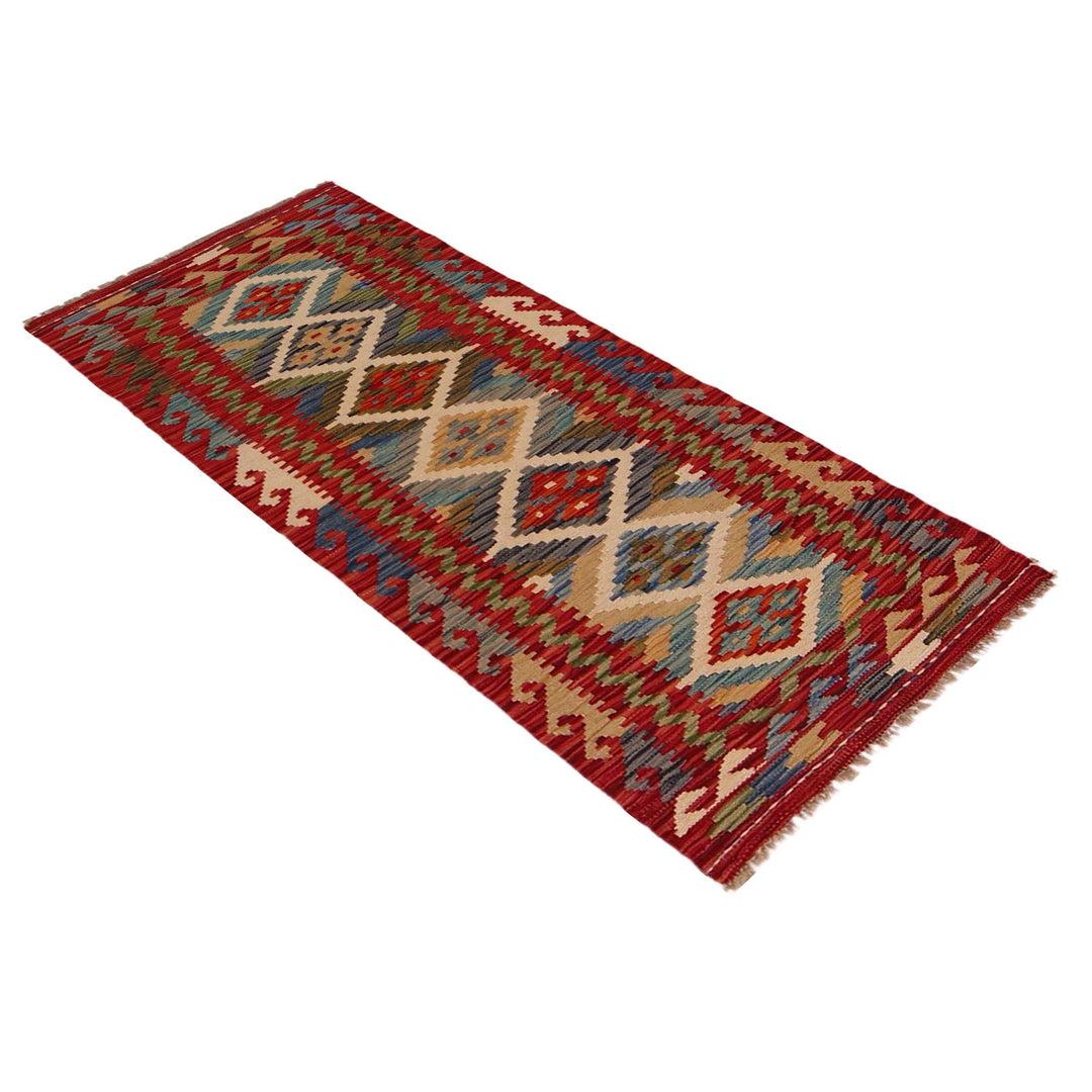 Hand Made Afghan Kilim Runner 1' 10" x 5' 0" - No. AL16526