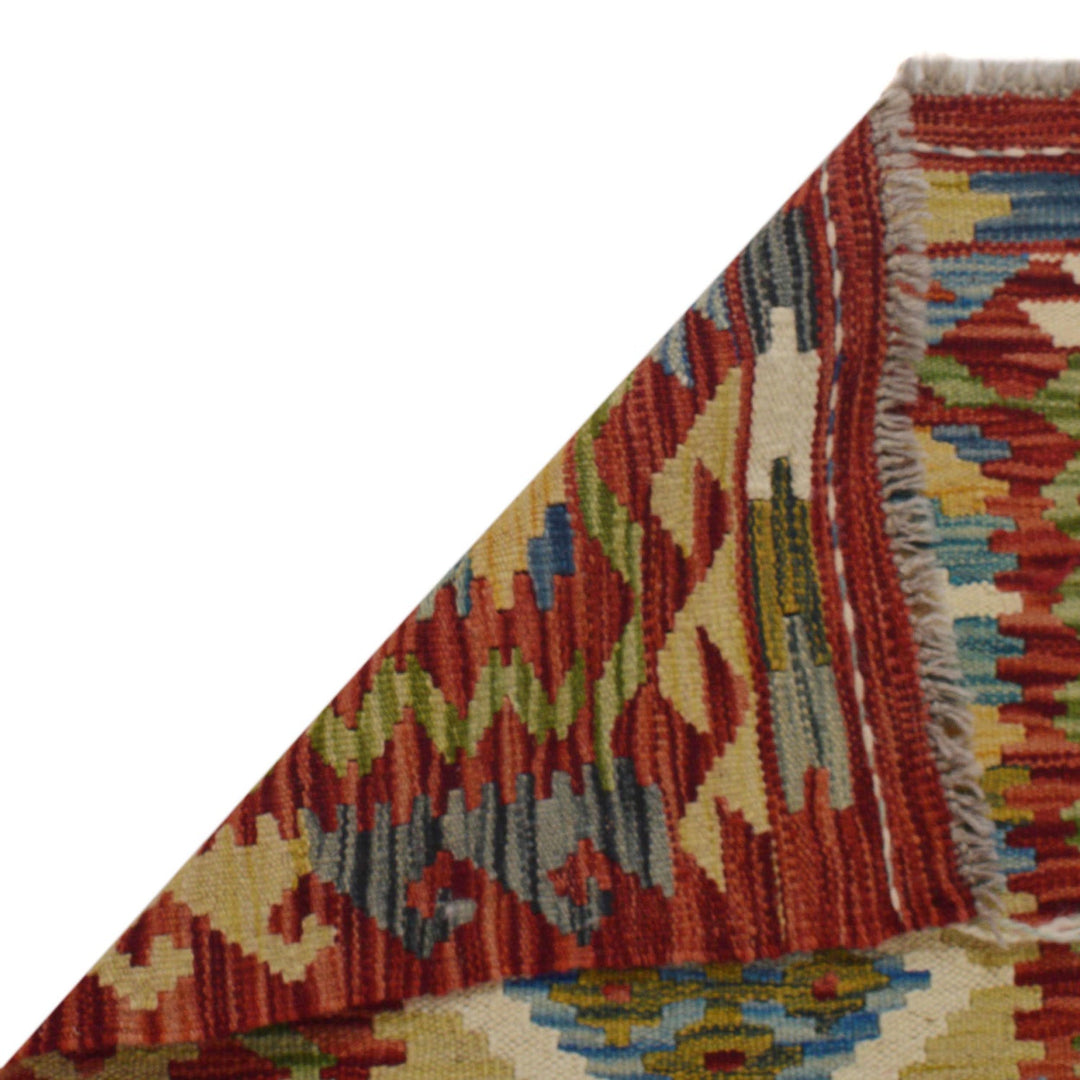 Hand Made Afghan Kilim Runner 1' 10" x 5' 0" - No. AL16526