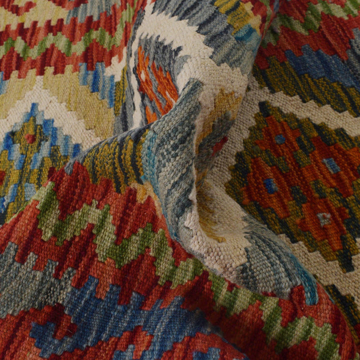 Hand Made Afghan Kilim Runner 1' 10" x 5' 0" - No. AL16526