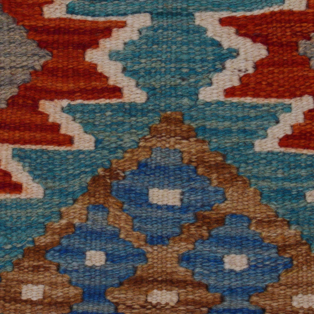 Hand Knotted Afghan Style Kilim Runner 1' 10" x 4' 11" - No. AL11082