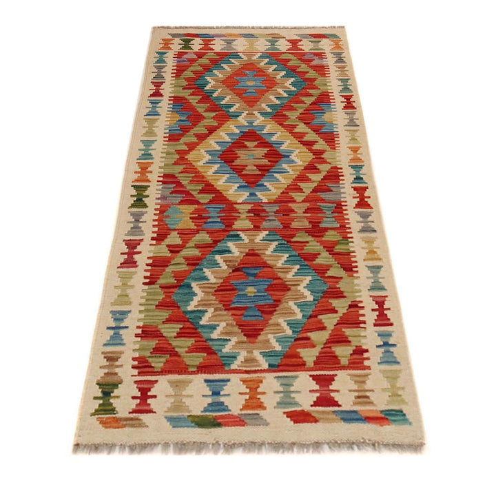Hand Woven Wool Kelim Runner 1' 10" x 4' 7" - No. AL13877