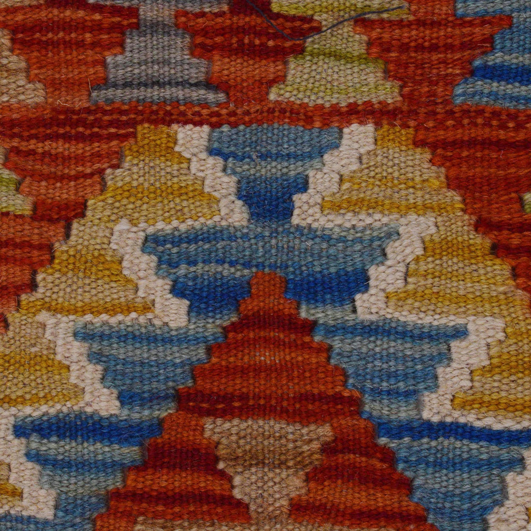 Hand Woven Wool Kelim Runner 1' 10" x 4' 7" - No. AL13877