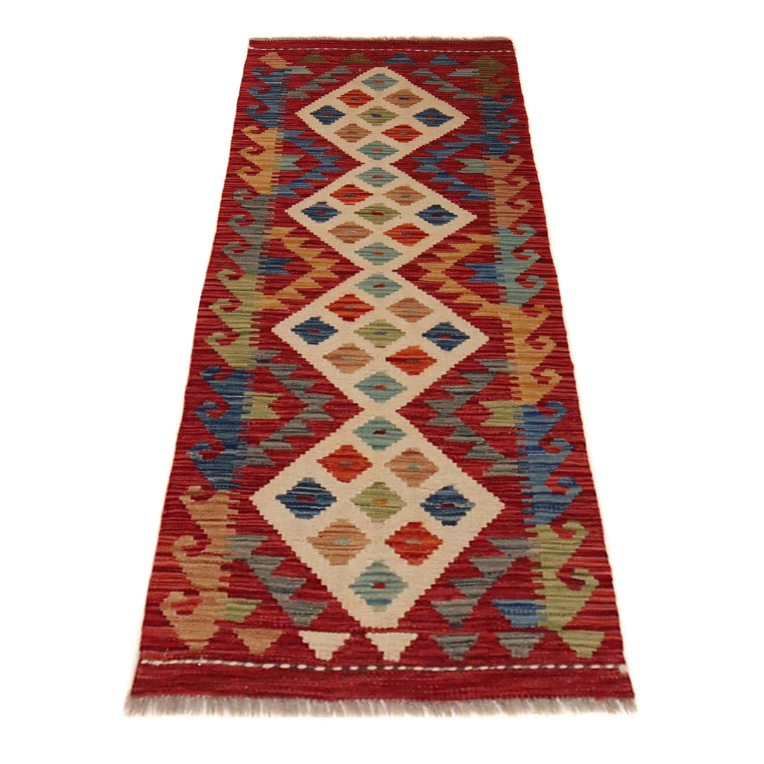 Handmade Turkish Design Wool Kilim Runner 1' 8" x 4' 9" - No. AL99932