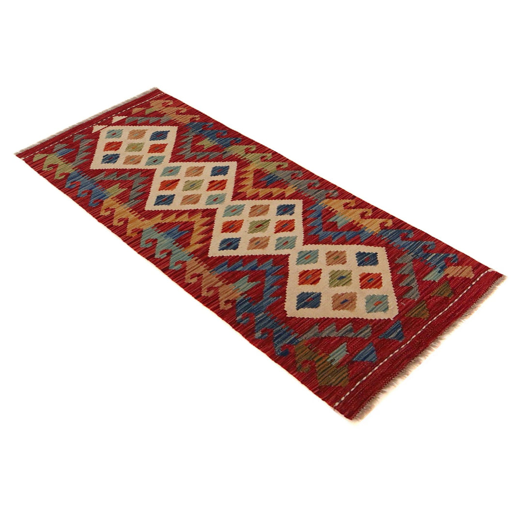 Handmade Turkish Design Wool Kilim Runner 1' 8" x 4' 9" - No. AL99932