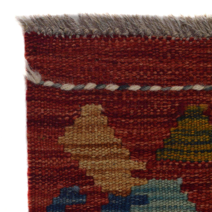 Handmade Turkish Design Wool Kilim Runner 1' 8" x 4' 9" - No. AL99932