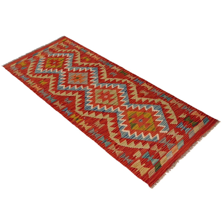 Hand Knotted Flatweave Kilim Runner 1' 10" x 5' 2" - No. AL63215