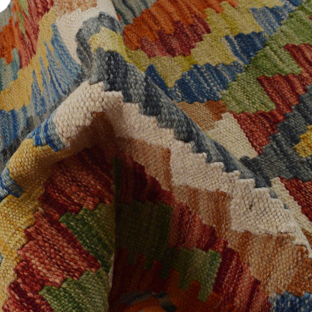 Handmade Afghan Vegetable Kilim Runner 1' 8" x 4' 9" - No. AL70561