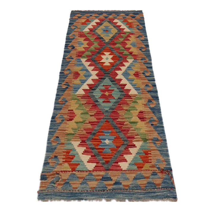 Hand Knotted Afghan Style Kilim Runner 1' 8" x 4' 10" - No. AL94206
