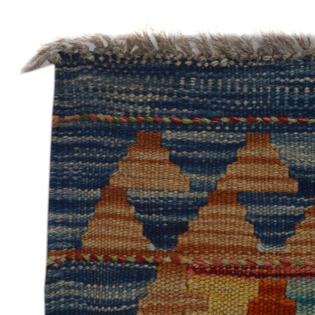 Hand Knotted Afghan Style Kilim Runner 1' 8" x 4' 10" - No. AL94206