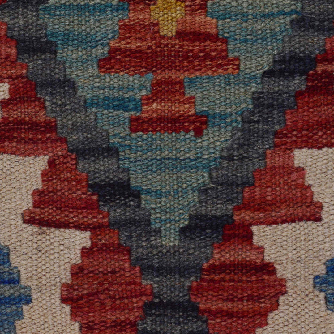 Hand Knotted Afghan Style Kilim Runner 1' 8" x 4' 10" - No. AL94206