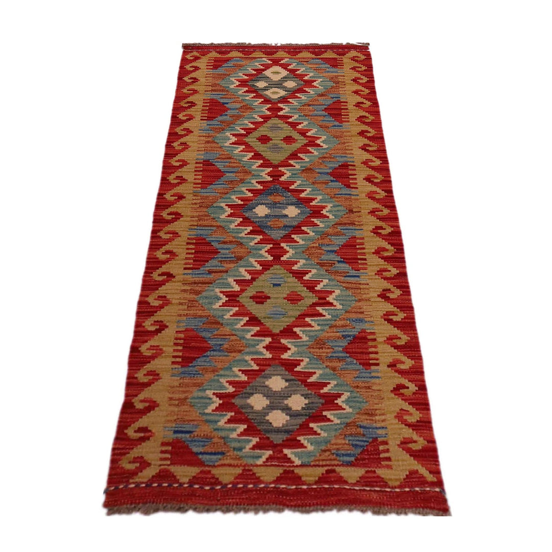 Hand Knotted Flatweave Kilim Runner 1' 10" x 4' 11" - No. AL80565