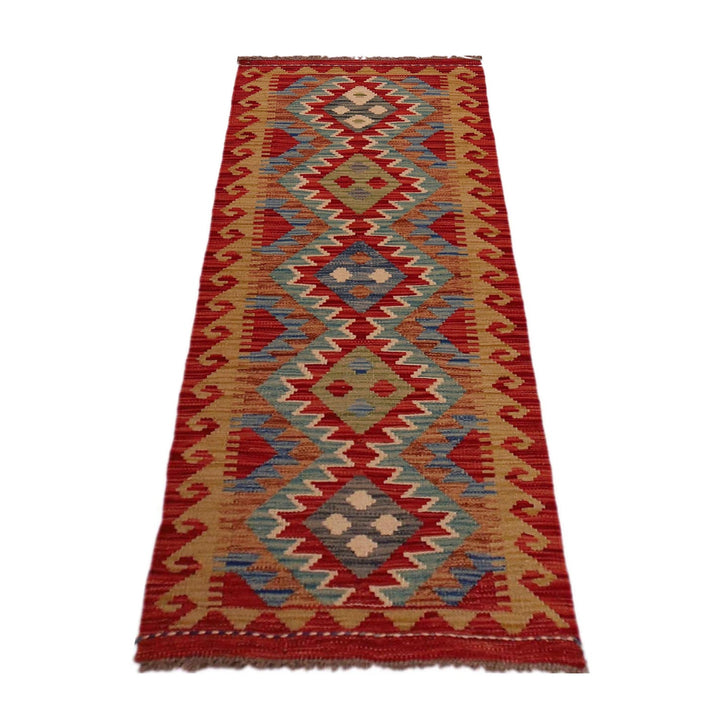 Hand Knotted Flatweave Kilim Runner 1' 10" x 4' 11" - No. AL80565