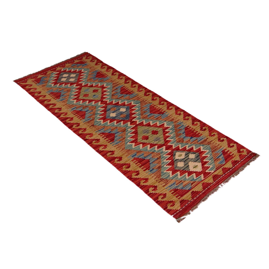 Hand Knotted Flatweave Kilim Runner 1' 10" x 4' 11" - No. AL80565