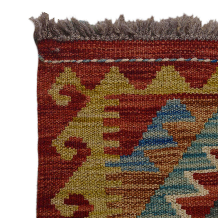 Hand Knotted Flatweave Kilim Runner 1' 10" x 4' 11" - No. AL80565