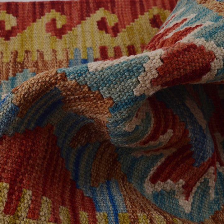 Hand Knotted Flatweave Kilim Runner 1' 10" x 4' 11" - No. AL80565