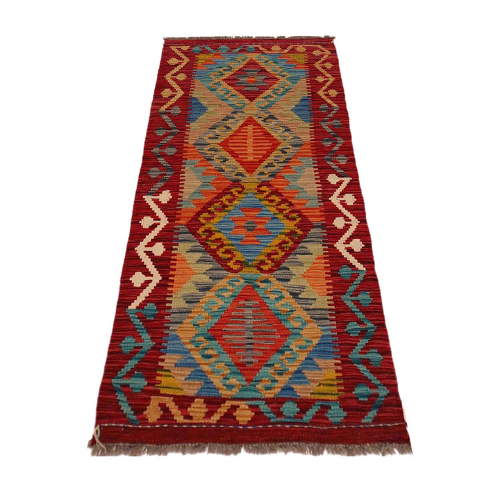Handmade Afghan Vegetable Kilim Runner 1' 11" x 4' 11" - No. AL87225