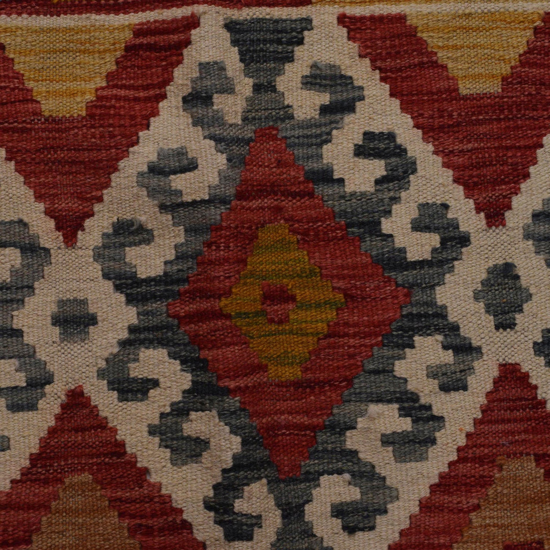 Handmade Turkish Design Wool Kilim 6' 0" x 7' 10" - No. AL70338