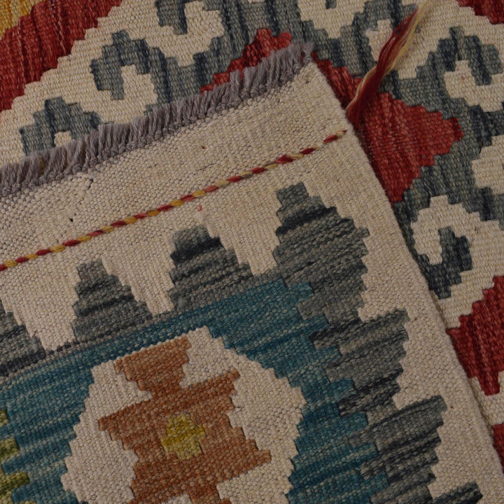 Handmade Turkish Design Wool Kilim 6' 0" x 7' 10" - No. AL70338