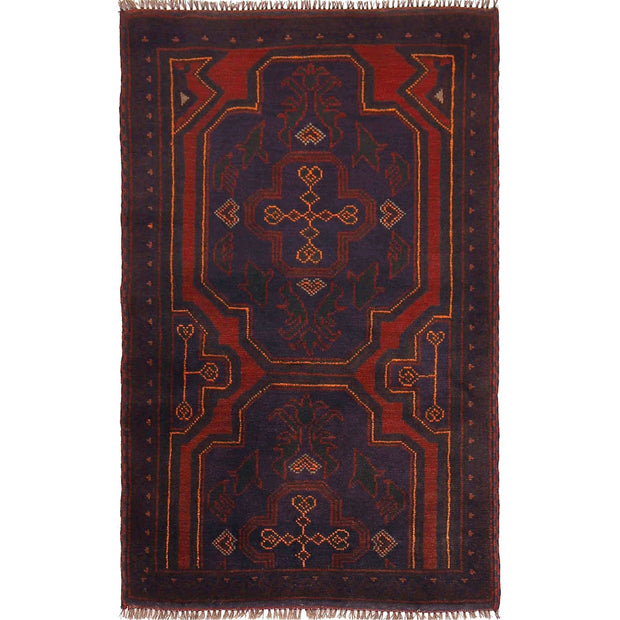 Handmade Balochi Carpet 2' 11" x 4' 6" - No. AL33114