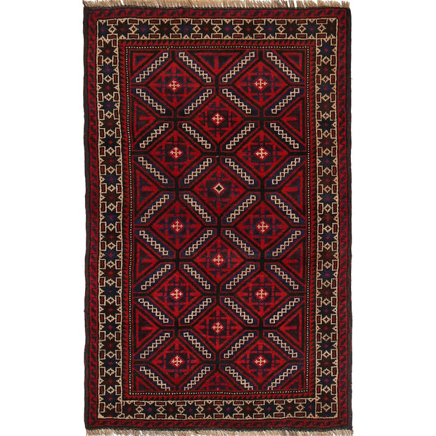 Handmade Balochi Carpet 2' 9" x 4' 6" - No. AL40042
