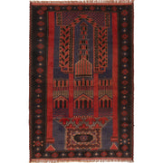 Hand Knotted Prayer Rug 3' 2" x 4' 6" - No. AL19268