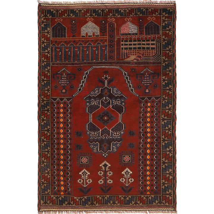 Hand Knotted Prayer Rug 3' 5" x 5' 1" - No. AL28586