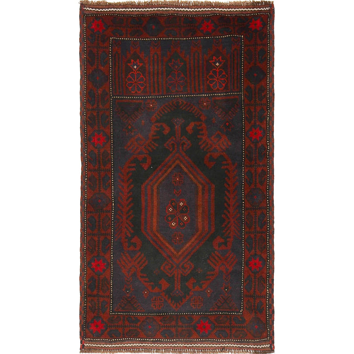 Hand Knotted Prayer Rug 2' 11" x 5' 1" - No. AL47470