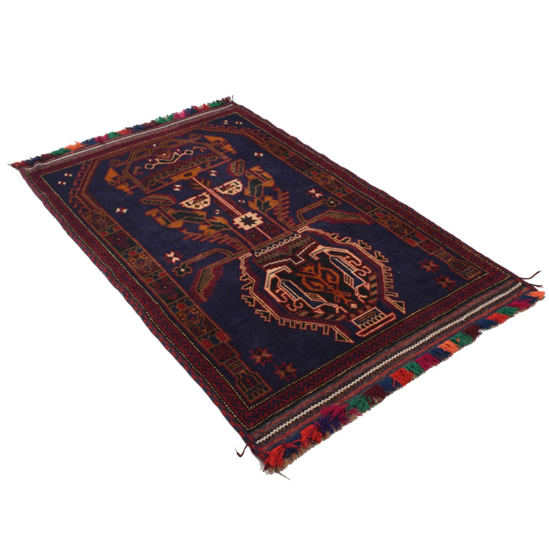 Hand Knotted Baluchi Rug 3' 1" x 4' 10" - No. AL44191