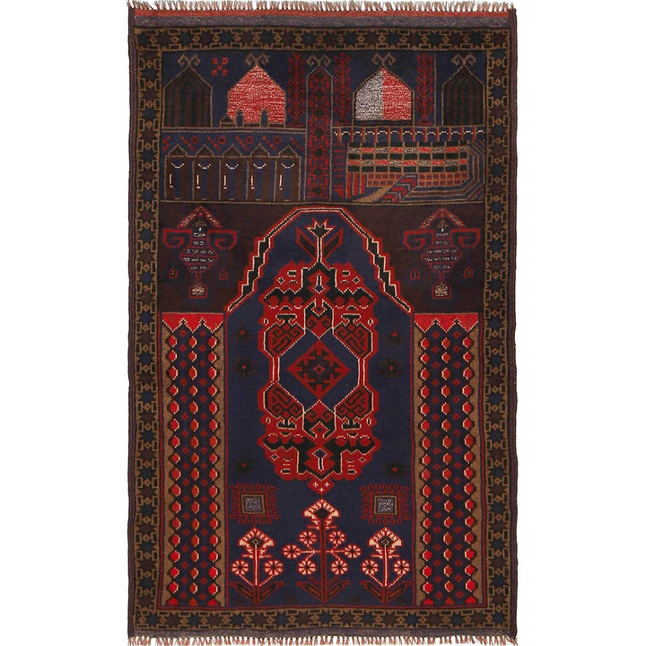 Hand Knotted Prayer Rug 2' 9" x 4' 8" - No. AL36943