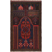 Hand Knotted Prayer Rug 2' 9" x 4' 8" - No. AL36943