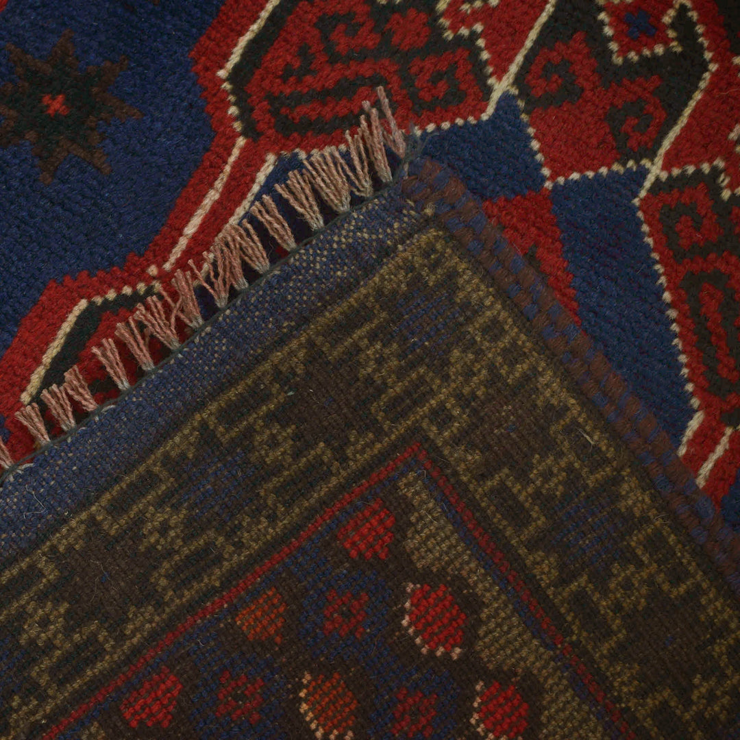 Afghan Prayer Rug 2' 9" x 4' 8" Hand-Knotted | No. AL22496