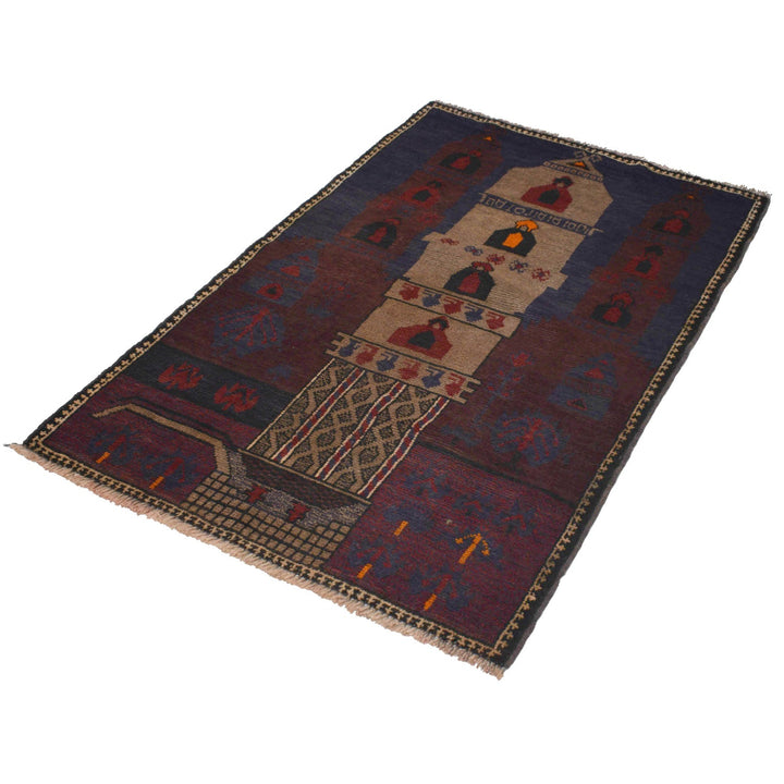 Hand Knotted Prayer Rug 2' 11" x 4' 6" - No. AL54808