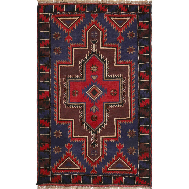 Handmade Balochi Carpet 2' 10" x 4' 6" - No. AL98063