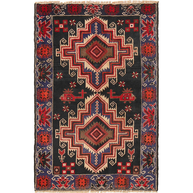 Tribal Baloch Rug 3' 0" x 4' 8" - No. AL64110