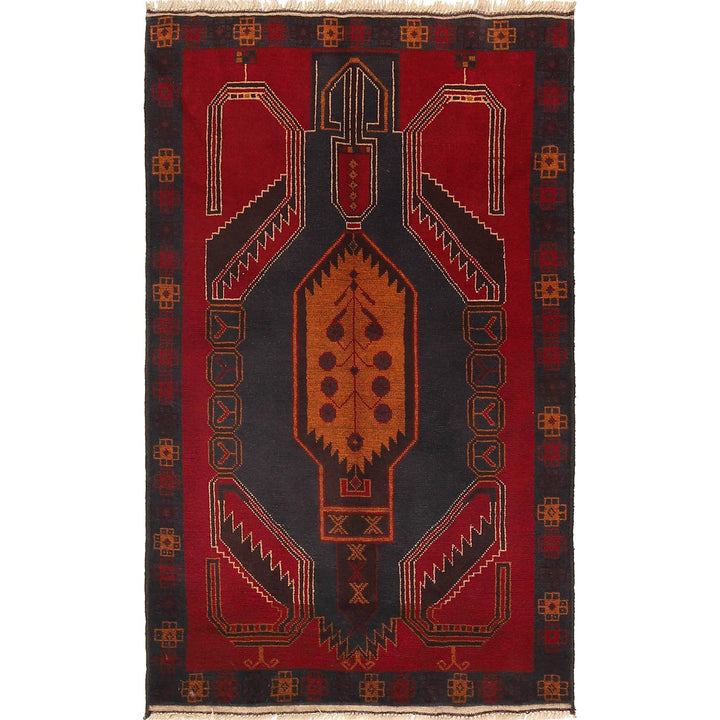 Red Color Baluchi Rug 2' 10" x 4' 10" - No. AL53180