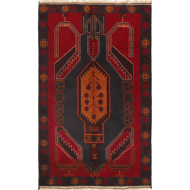 Red Color Baluchi Rug 2' 10" x 4' 10" - No. AL53180