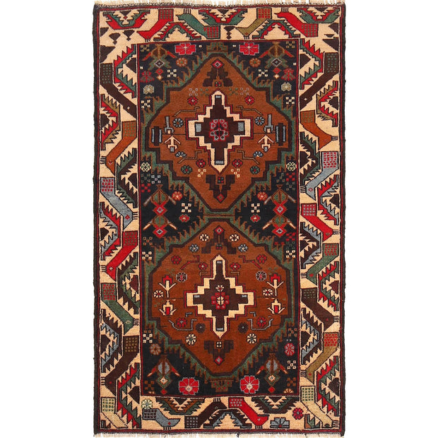 Multi Color Baluchi Rug 2' 7" x 4' 6" - No. AL48957