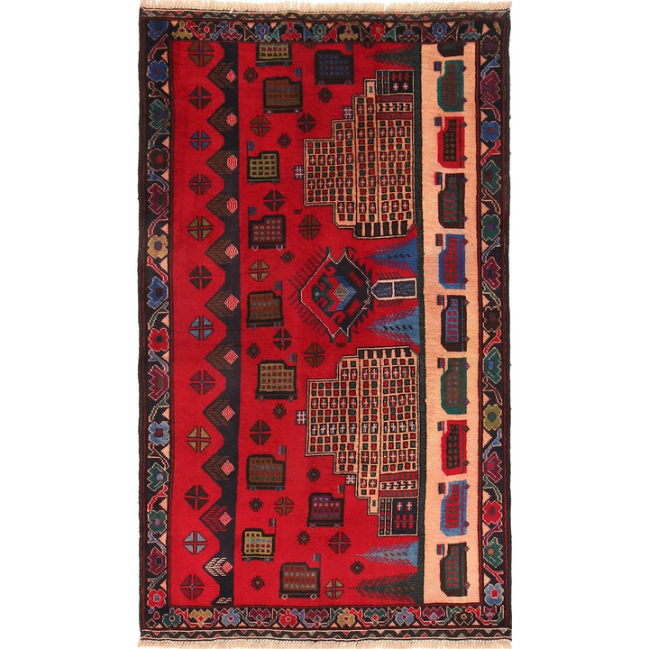 Handmade Picture Area Rug 3' 0" x 5' 0" - No. AL10735
