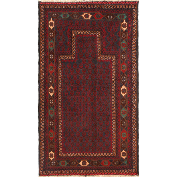 Islamic Prayer Carpet 2' 11" x 5' 3" - No. AL37879
