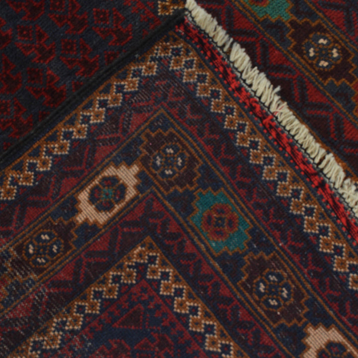 Afghan Prayer Rug 2' 11" x 5' 3" Hand-Knotted border