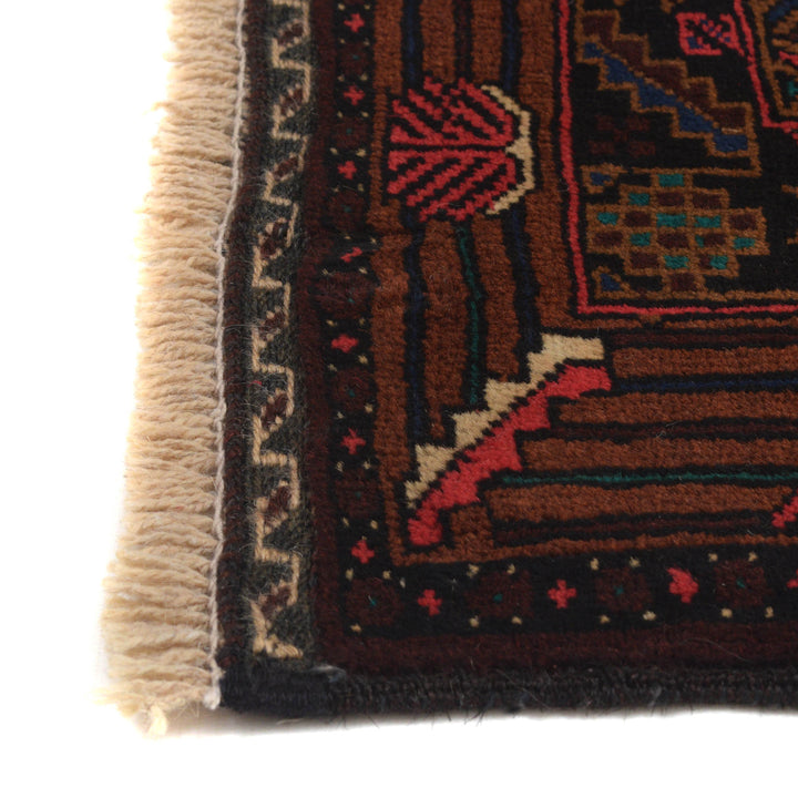 Afghan Prayer Rug 2' 9" x 4' 8" Hand-Knotted view