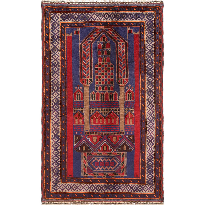 Hand Knotted Prayer Rug 2' 9" x 4' 9" - No. AL77011
