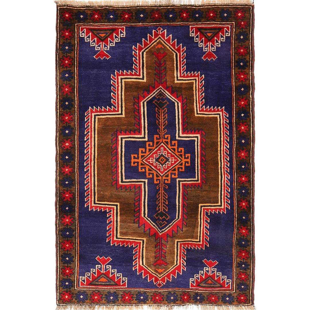 Tribal Baloch Rug 3' 0" x 4' 7" - No. AL45472