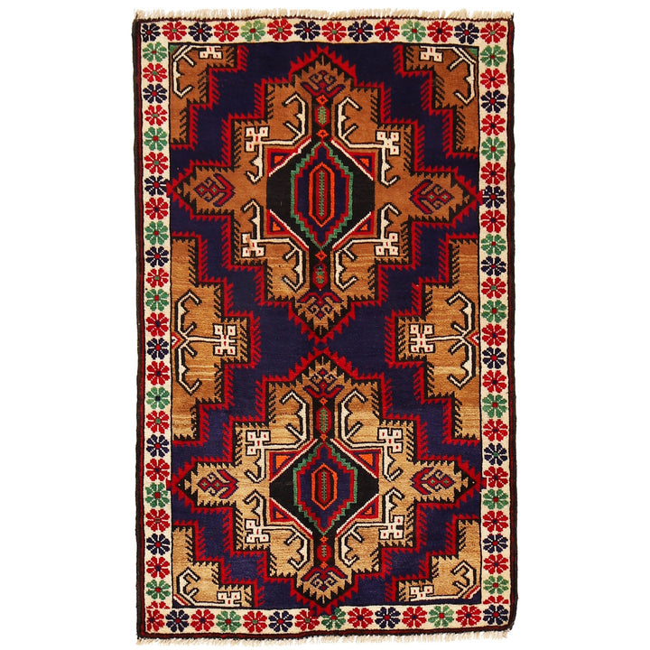 Blue Color Baluchi Rug 3' 1" x 4' 8" - No. AL69003